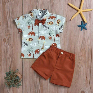 New Christmas Clothes Set Toddler Baby Boys Clothing T Shirt Blouse Top + Shorts Summer Beach Christmas Outfits Clothes