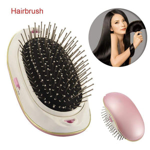 New Portable Electric Ionic Hairbrush Takeout Mini Small Hair Magic Beauty Brush Comb Massage Home Travel Using HJL2018