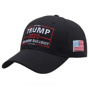 [SMOLDER]New Fashion Embroidered Trump 2020 No More Bullshit Unisex Baseball Caps Snapback Cap Gorras