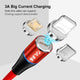 OLAF 2M 3A Magnetic Cable Quick charge 3.0 Micro USB Charger Type C Fast Charging For iPhone 7 XS Samsung S8 Magnet Phone Cables
