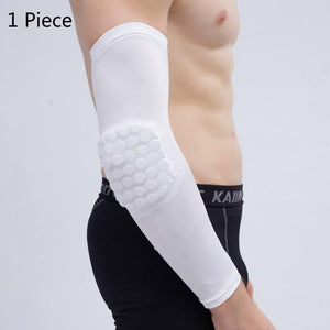 1PCS Honeycomb Sports Elbow Support Pads Training Brace Protective Gear Elastic Arm Sleeve Bandage Basketball Volleyball rugby