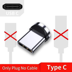 Oiko Store  Only Type-C Plug / 1m FPU 3m Magnetic Micro USB Cable For iPhone Samsung Android Mobile Phone Fast Charging USB Type C Cable Magnet Charger Wire Cord