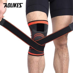 Oiko Store  Orange / S AOLIKES 1PCS 2019 Knee Support Professional Protective Sports Knee Pad Breathable Bandage Knee Brace Basketball Tennis Cycling