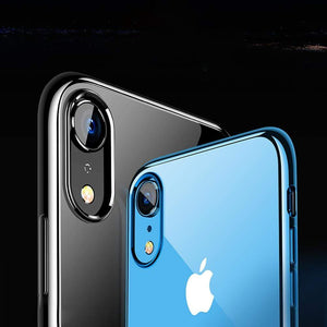 OTAO Ultra Thin Transparent Phone Case For iPhone XS MAX XR X 8 7 6 6s Plus Plating Soft TPU Silicone Full Cover Shockproof Caqa