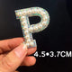 New！A-Z  Pearl Rhinestone  English Letter Sew on Patches  Applique  3D  Handmade  Letters Beaded Diy Patch Cute  Letter Patches