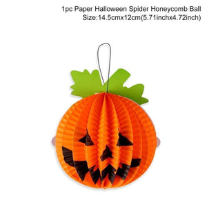 Oiko Store  Paper Lantern 1 QIFU Halloween Pumpkin Trick or Treat Curtain Halloween Decor Halloween 2019 Bat Spider Witch Pendant Haloween Party Accessories