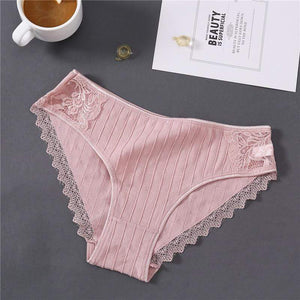 New Sexy Lace Panties For Women Girls Underwear Cotton Panty 2019 Soild Elasticity Comfortable Low-Rise Lingerie Panties M L XL