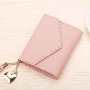 2020 Fashion Tassel Women Wallet for Credit Cards Small Luxury Brand Leather Short Womens Wallets and Purses Carteira Feminina