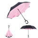 Oiko Store  Pink Reverse Folding Umbrella