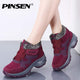 PINSEN New 2020 Women Snow Boots High Quality Winter Warm Push Ankle Boots Women Platform Female Wedge Waterproof Botas Mujer