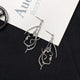Punk Human Face Drop Earrings For Women Retro Abstract Hollow out Statement Hand Metal Fashion Dangle Earring Jewelry