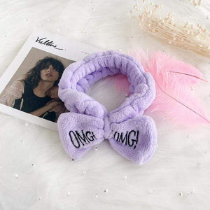 New Letter OMG Coral Fleece Soft Bow Headbands For Women Girls Cute Hair Holder Hairbands Hair Bands Headwear Hair Accessories