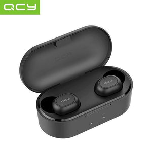 Oiko Store  QCY QS2 TWS Bluetooth V5.0 Headphones 3D Stereo Sports Wireless Earphones with Dual Microphone