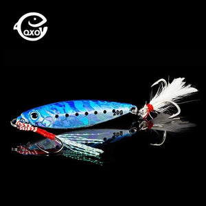Oiko Store  QXO Fishing Lure 10 20 30g Jig Light Silicone Bait Wobbler Spinners Spoon Bait Winter Sea Ice Minnow Tackle Squid Peche Octopus