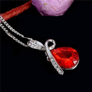 Oiko Store Red Ladies' Necklace - 10 Colors Austrian