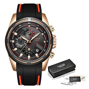 LIGE New Mens Watches Top Luxury Brand Men Unique Sports Watch Men's Quartz Date Clock Waterproof Wrist Watch Relogio Masculino