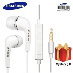 Oiko Store  Samsung Earphones EHS64 Headsets With Built-in Microphone 3.5mm In-Ear Wired Earphone For Smartphones with free gift (White)