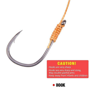 Oiko Store  SEAPESCA High Carbon Steel String Hook with 5 Small Hook Rigs Swivel Fishing Tackle Lures Bait Pesca Fishhooks ZB445