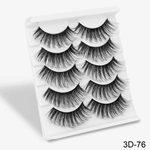 Oiko Store  SEXYSHEEP 5Pairs 3D Mink Hair False Eyelashes Natural/Thick Long Eye Lashes Wispy Makeup Beauty Extension Tools