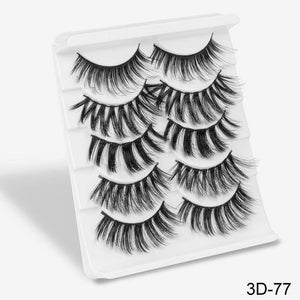 Oiko Store  SEXYSHEEP 5Pairs 3D Mink Hair False Eyelashes Natural/Thick Long Eye Lashes Wispy Makeup Beauty Extension Tools