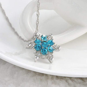 Oiko Store sky blue Ladies' Necklace - Blue Crystal