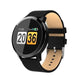 Oiko Store  Smartwatch Black leather strap Rundoing Q8 Smart Watch OLED Color Screen Fashion Smartwatch Fitness Tracker Heart Rate monitor