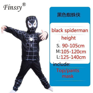 Oiko Store  Spiderman-193 / S Spiderman Superman Iron Man Cosplay Costume for Boys Carnival Halloween Costume for Kids Star Wars Deadpool Thor Ant man Panther