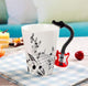 Creative Music Violin Style Guitar Ceramic Mug Coffee Tea Milk Stave Cups with Handle Coffee Mug Novelty Gifts