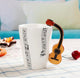 Creative Music Violin Style Guitar Ceramic Mug Coffee Tea Milk Stave Cups with Handle Coffee Mug Novelty Gifts