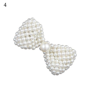 Oiko Store  Style4 Fashion Pearl Hair Clip for Women Elegant Korean Design Snap Barrette Stick Hairpin Hair Styling Accessories