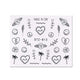 1 Sheet Black White Leaf Nail Art Sticker Slider Flower Water Decals Decor Watermark Tattoo Manicure Accessories LASTZ808-815-1