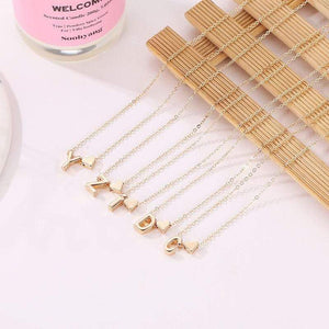 SUMENG Fashion Tiny Heart Dainty Initial Personalized Letter Name Choker Necklace For Women Pendant Jewelry Accessories Gift