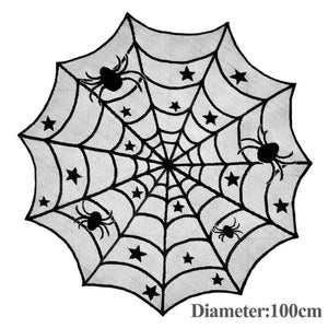 Oiko Store  Table Topper QIFU Halloween Pumpkin Trick or Treat Curtain Halloween Decor Halloween 2019 Bat Spider Witch Pendant Haloween Party Accessories