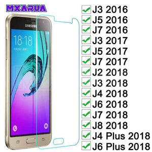 Tempered Glass on the For Samsung Galaxy J3 J5 J7 2015 2016 2017 J2 J8 J4 J6 2018 Safety Screen Protector Protective Glass Film