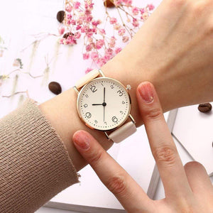 Top Style Fashion Women's Luxury Leather Band Analog Quartz WristWatch Golden Ladies Watch Women Dress Reloj Mujer Black Clock