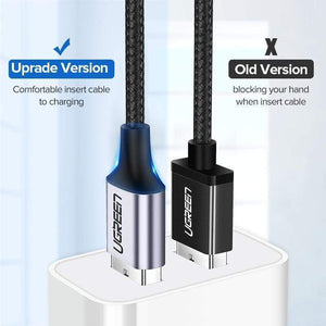 Oiko Store  Ugreen USB Type C Cable for Samsung S9 S8 Fast Charge Type-C Mobile Phone Charging Wire USB C Cable for Xiaomi mi9 Redmi note 7