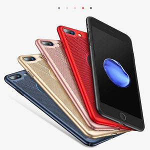 Ultra Slim Phone Case For iPhone 6 6s 7 8 Plus Hollow Heat Dissipation Case Hard PC For iPhone 5 S SE 11 Pro Cover Coque X S MAX