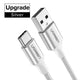 Oiko Store  Upgrade Silver / 0.25m Ugreen USB Type C Cable for Samsung S9 S8 Fast Charge Type-C Mobile Phone Charging Wire USB C Cable for Xiaomi mi9 Redmi note 7