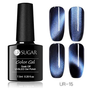 UR SUGAR 7.5ml 9D Cat Eye Nail Gel Polish Chameleon Magnetic UV Gel Varnish 5D Purple Blue Soak Off UV LED Nail Art Gel Lacquer