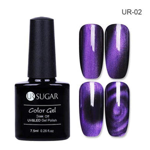 UR SUGAR 7.5ml 9D Cat Eye Nail Gel Polish Chameleon Magnetic UV Gel Varnish 5D Purple Blue Soak Off UV LED Nail Art Gel Lacquer