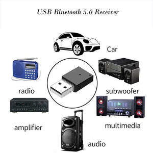 USB Bluetooth Adapter Dongle  Aux Audio Bluetooth 4.0 4.2 5.0 Speaker Music Receiver For Car Radio Amplifier Multimedia