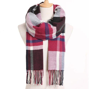 [VIANOSI] 2019 Plaid Winter Scarf Women Warm Foulard Solid Scarves Fashion Casual Scarfs Cashmere Bufandas Hombre