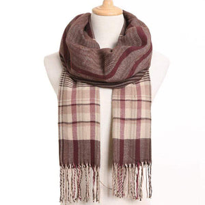 [VIANOSI] 2019 Plaid Winter Scarf Women Warm Foulard Solid Scarves Fashion Casual Scarfs Cashmere Bufandas Hombre