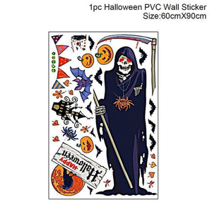 Oiko Store  wall sticker 01 Huiran 2019 Halloween Pumpkin Decoration For Home Haloween Spider Web Party Supplies Halloween Accessories Hallowen Wall Sticker