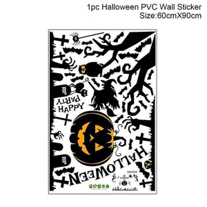 Oiko Store  wall sticker 02 Huiran 2019 Halloween Pumpkin Decoration For Home Haloween Spider Web Party Supplies Halloween Accessories Hallowen Wall Sticker