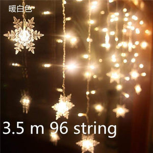 Oiko Store  warm white 1 / 220v EU PLUG Christmas Decorations for Home Lights Outdoor Led String Warm White Kerst 12 Lamp