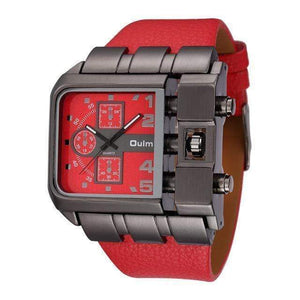 Oiko Store watch Red Men's Watch Oulm Big Dial