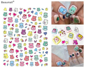 Cute Type Nails Art Manicure Back Glue Decal Decorations Nail Sticker For Nails Tips Beauty