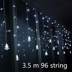 Oiko Store  white 3 / 220v EU PLUG Christmas Decorations for Home Lights Outdoor Led String Warm White Kerst 12 Lamp