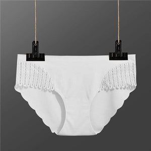Women Panties Soft Seamless Underwear Sexy Ice Silk Panty Women  Lace Briefs For Girls Low-Rise Bikini Panty Female Underpants